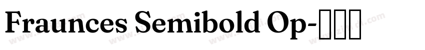 Fraunces Semibold Op字体转换